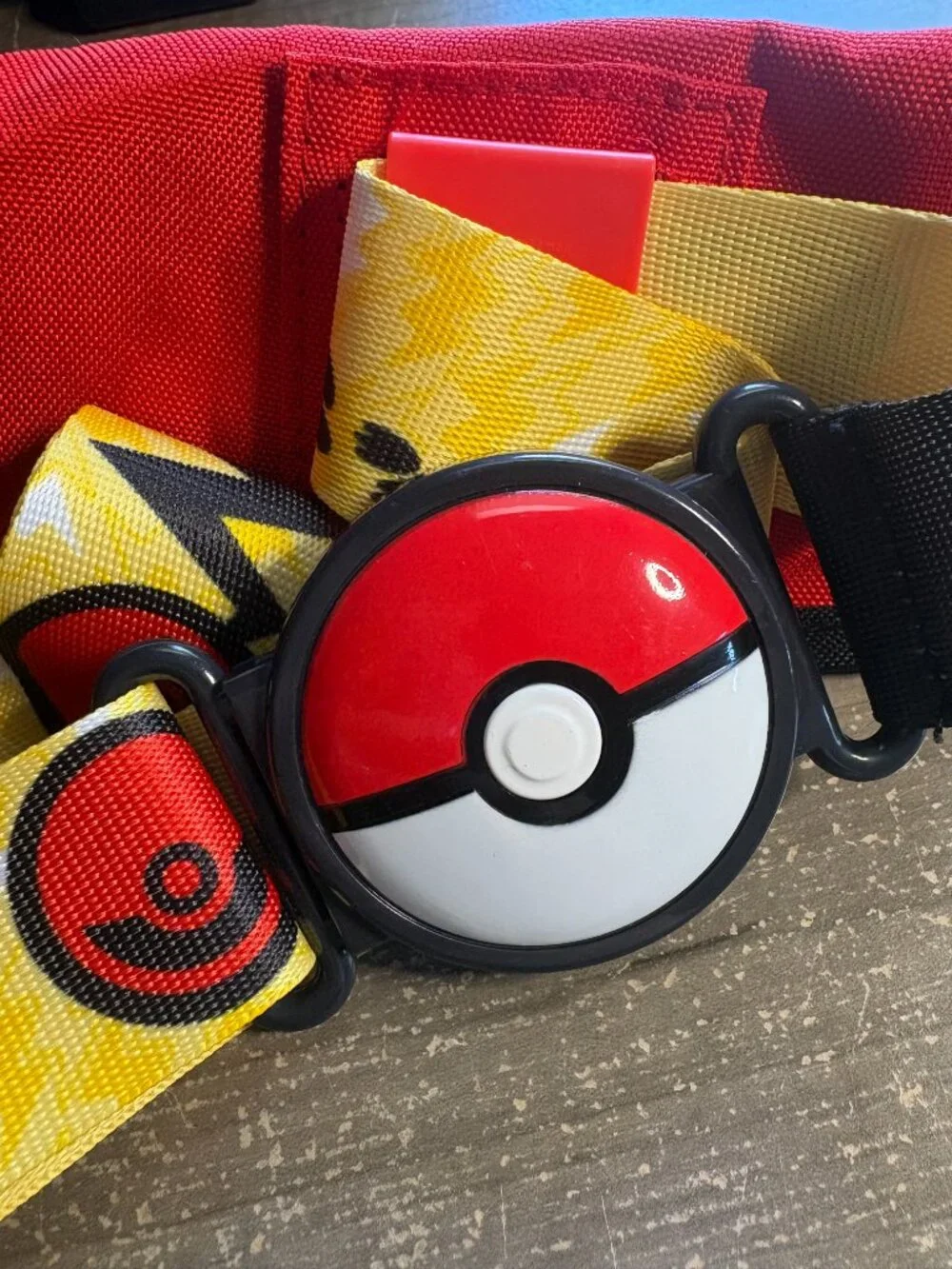 Pokemon Belt Pikachu Pokeball Waistband Adjustable Kids Adult Yellow Black
